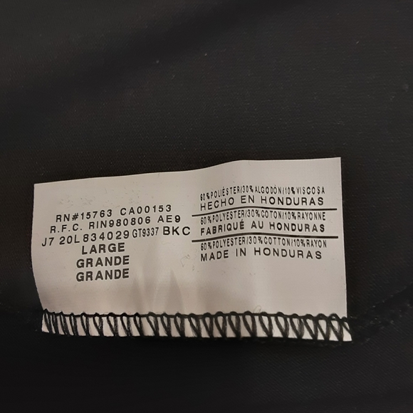 NWOT Black Hanes Floral Pattern T-Shirt Size L - Picture 7 of 7